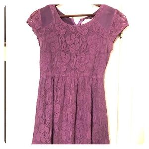 Purple Lace Mini Dress from Urban Outfitters